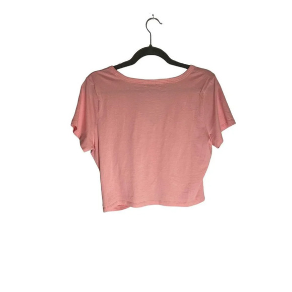 Aritzia Little Moon Levant Pink Ruched T-Shirt-sz Large - Picture 2 of 7